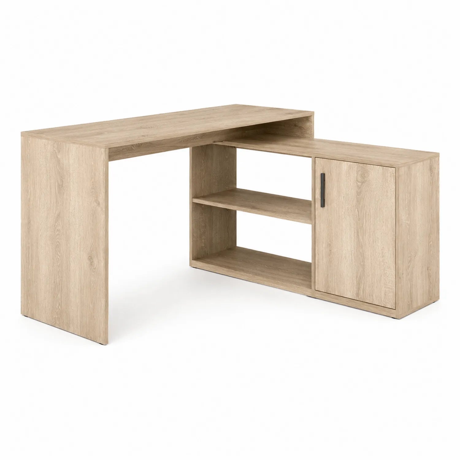 Escritorio de esquina en forma de L madera natural 120x60x75 cm