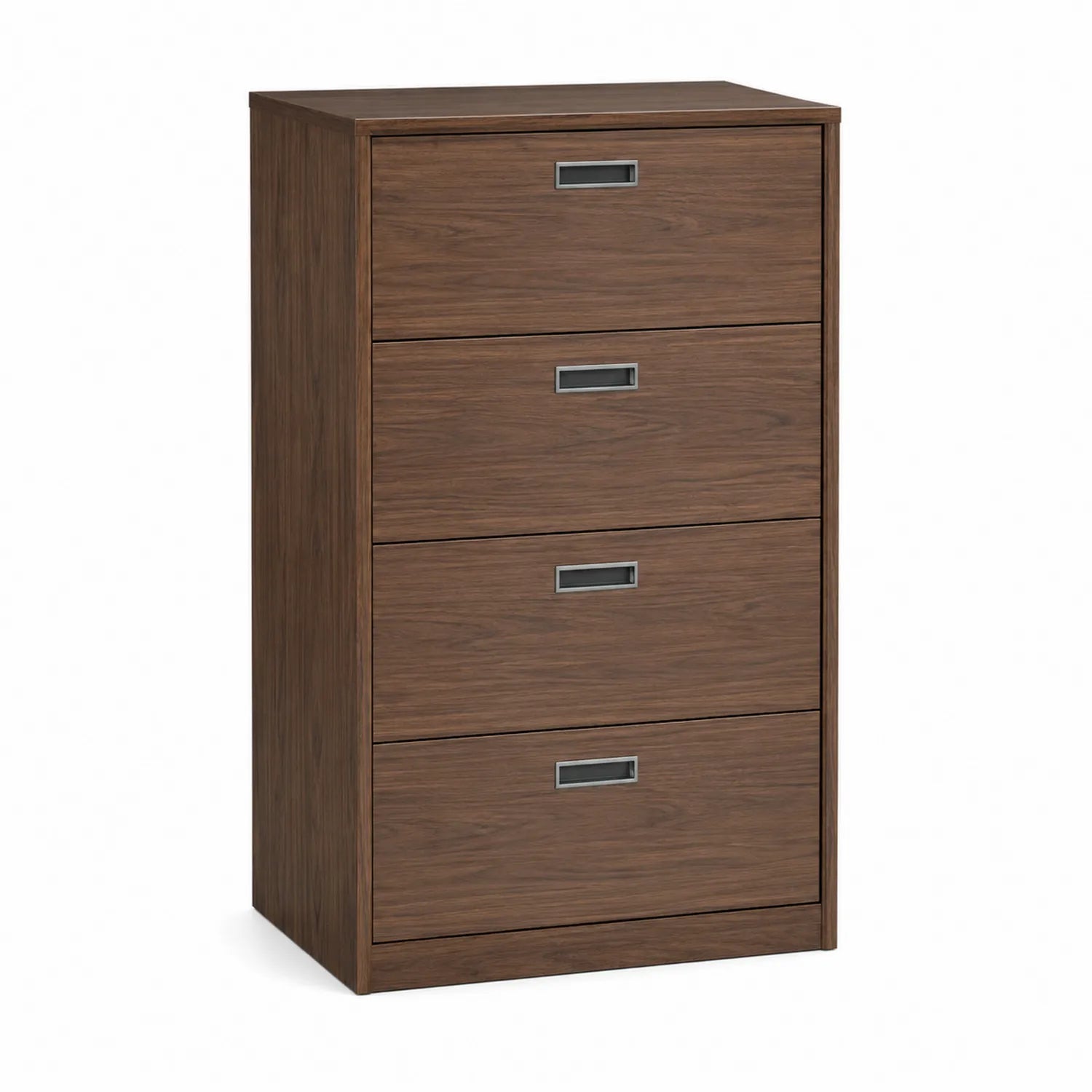 Archivador de madera con 4 cajones marrón 80x45x120 cm