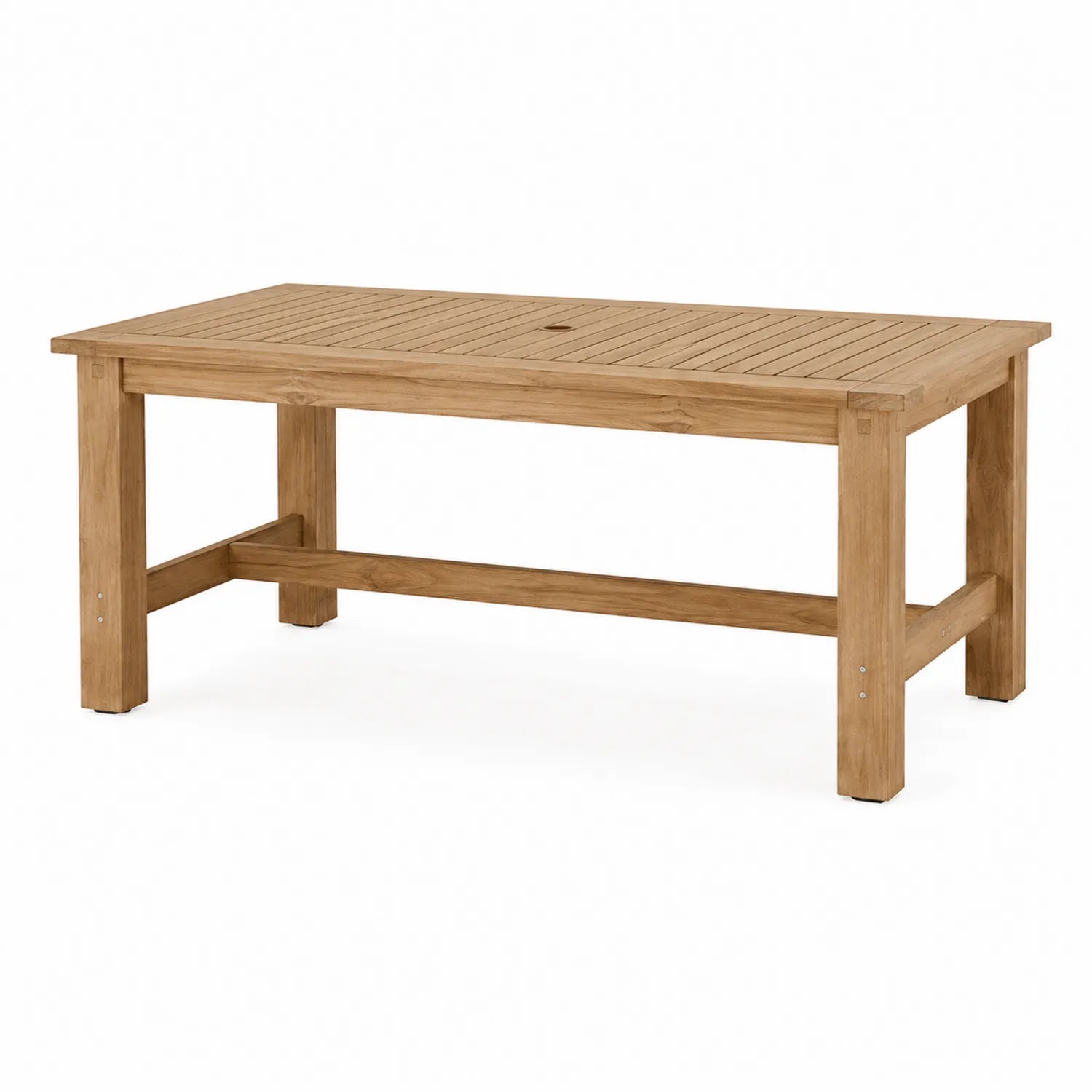Mesa de comedor rectangular para exterior de madera de teca