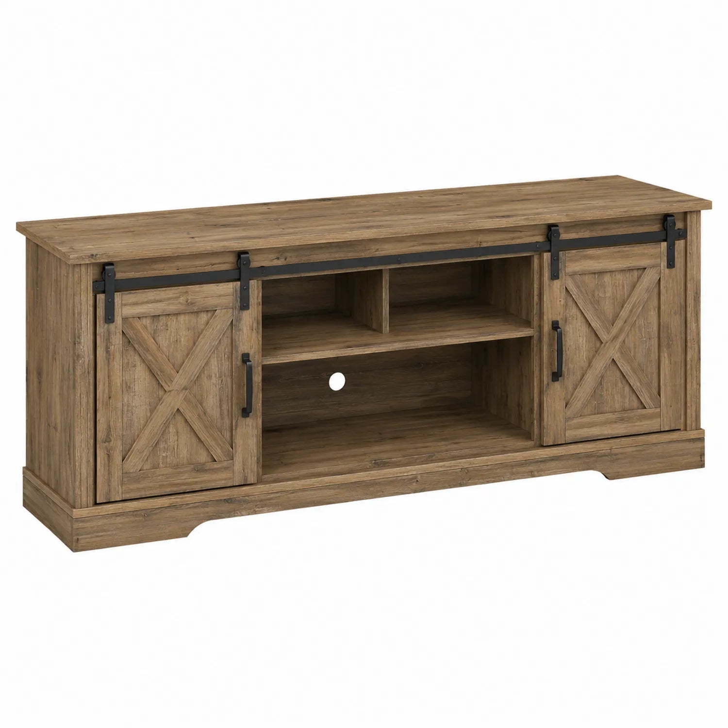 Mueble para TV de Madera con Puertas Correderas 152x45x60 cm