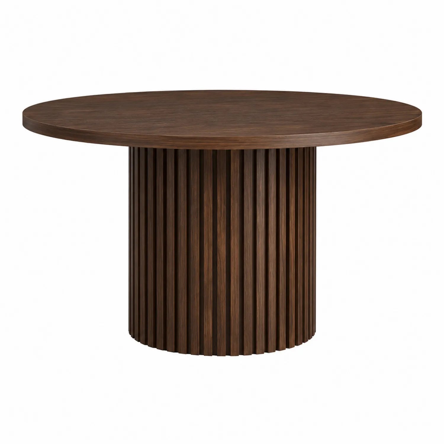 Mesa redonda de madera de nogal 120 cm