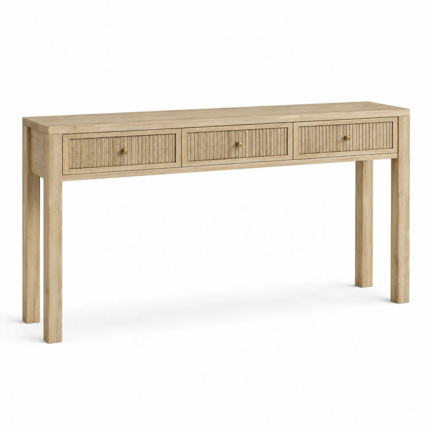 Mesa consola de madera con 3 cajones 150x30x80 cm