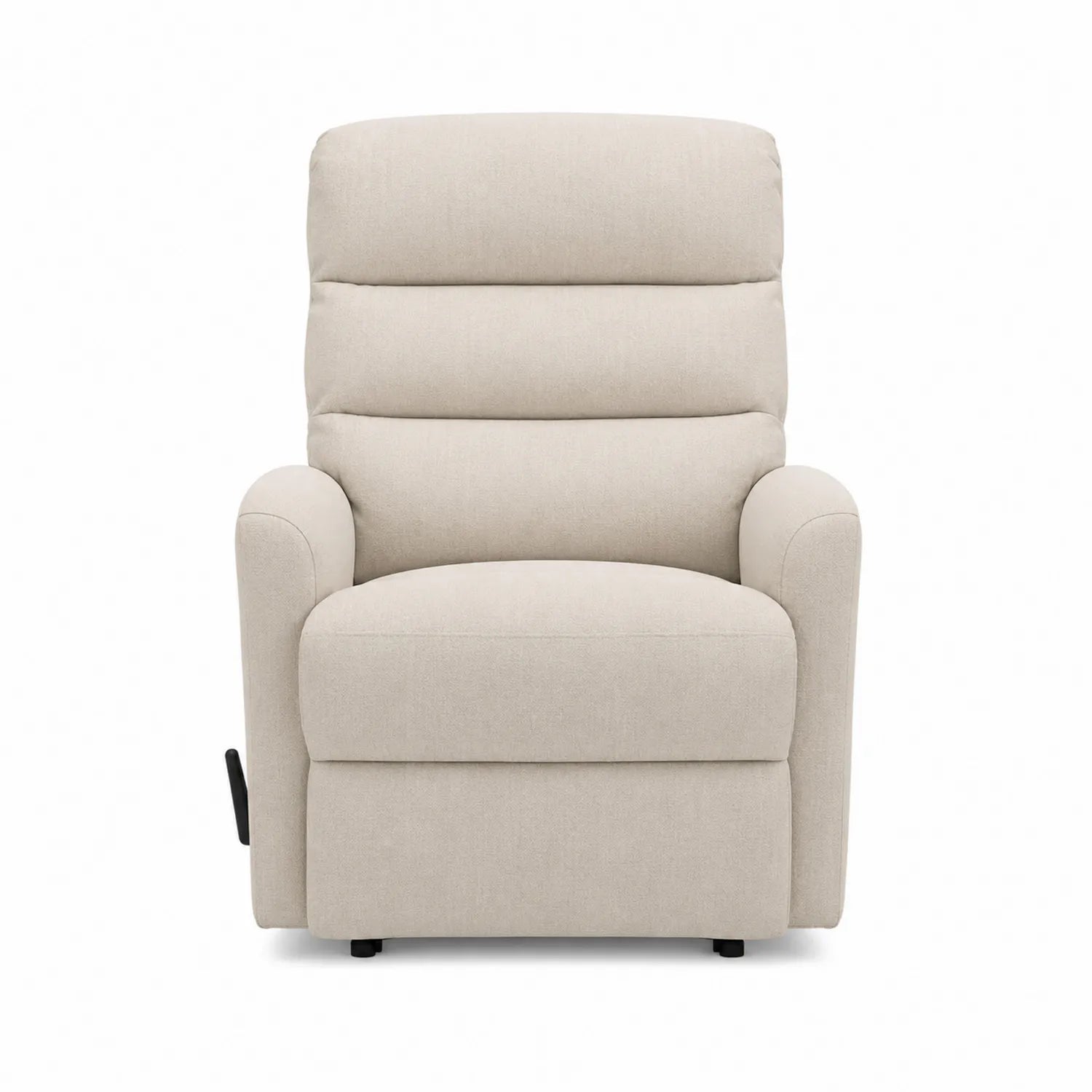 Sillón reclinable de tela poliéster beige 85x90x100 cm