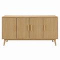 Aparador de Madera de Roble con 4 Puertas 160x40x75 cm