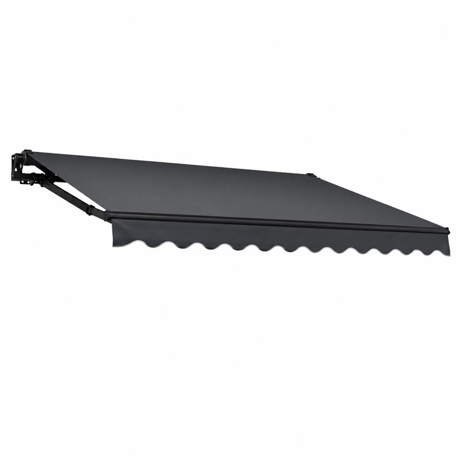 Toldo retráctil de poliéster y aluminio negro 300x250 cm