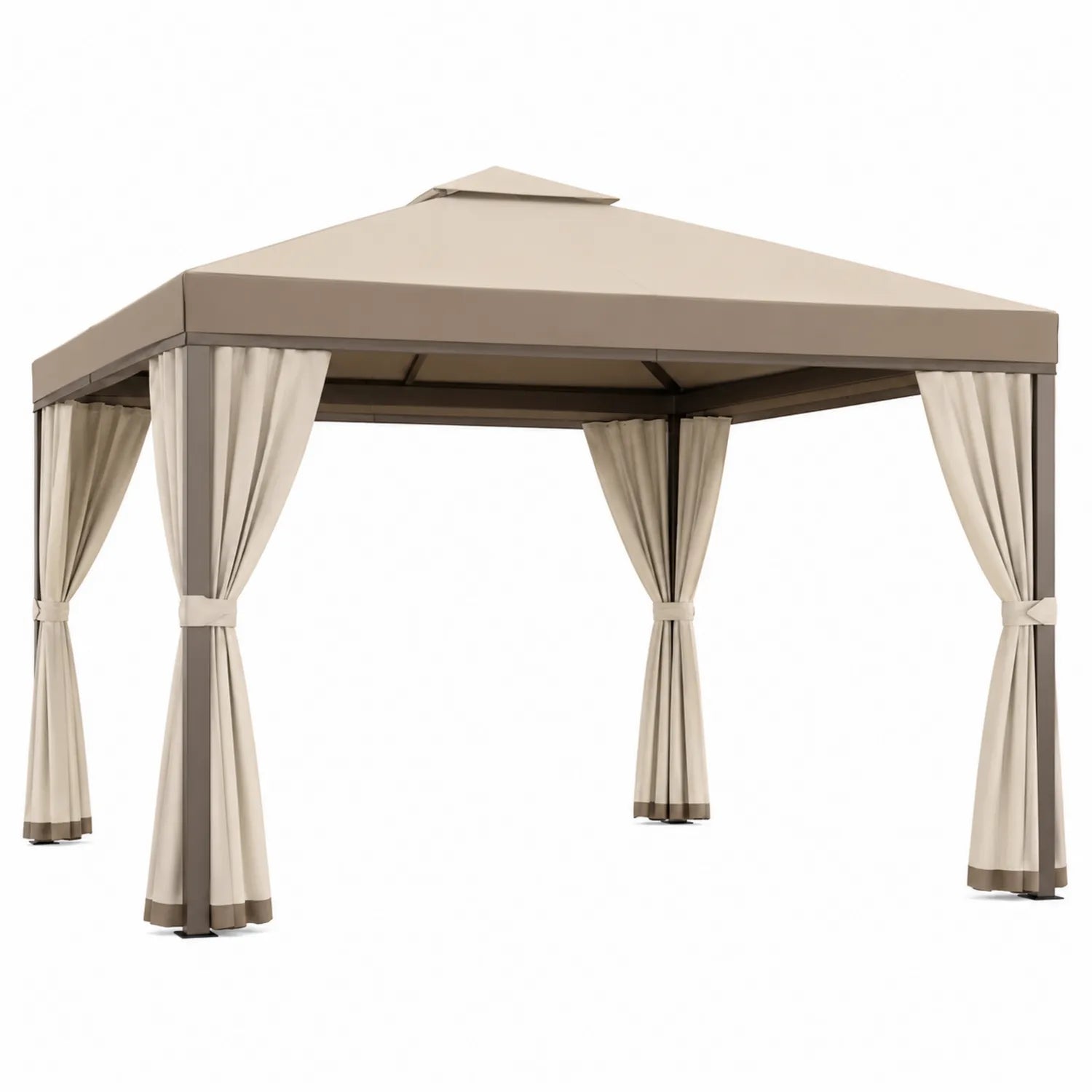 Pérgola de jardín de acero y techo de poliéster 3x3m