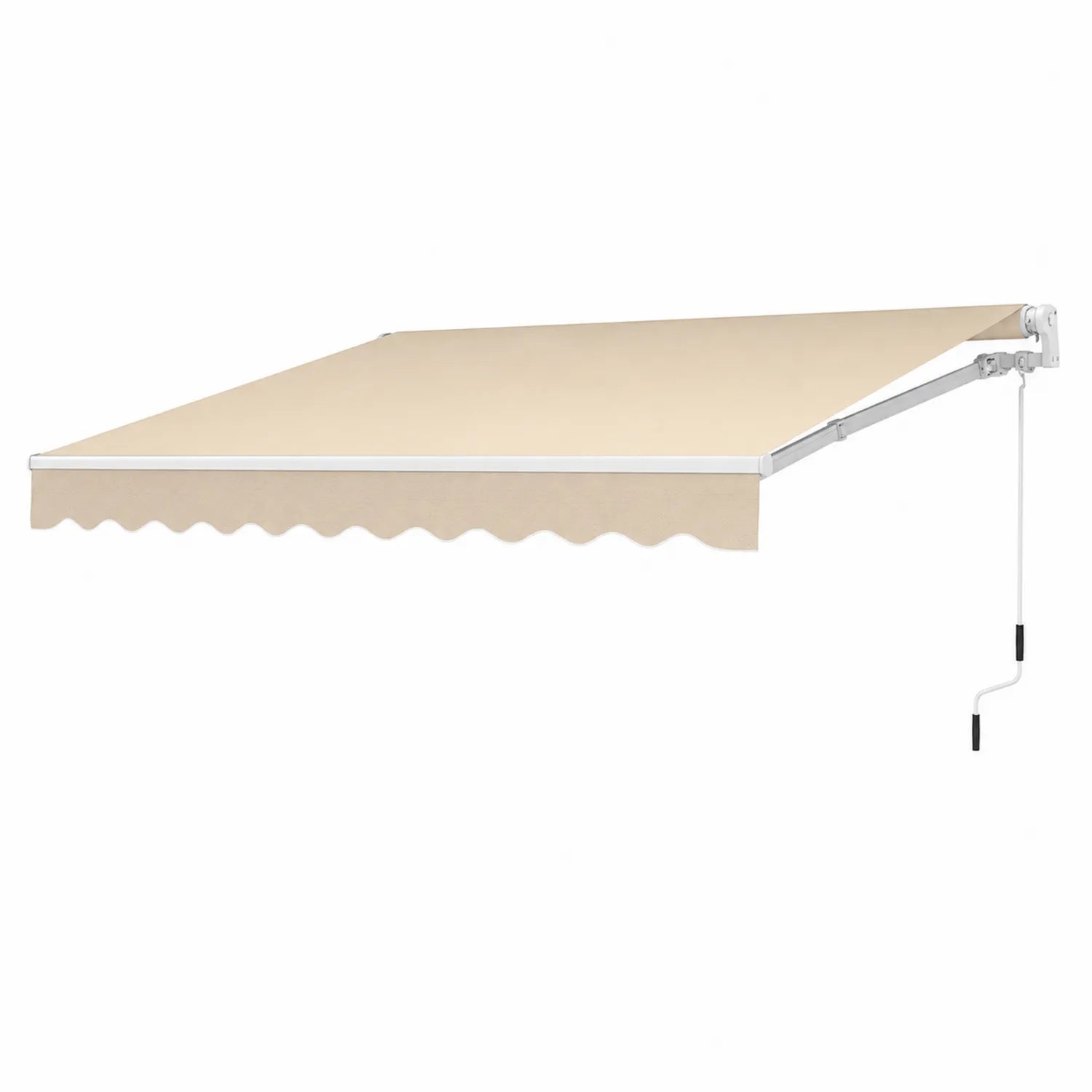Toldo retráctil de poliéster beige 3x2.5m