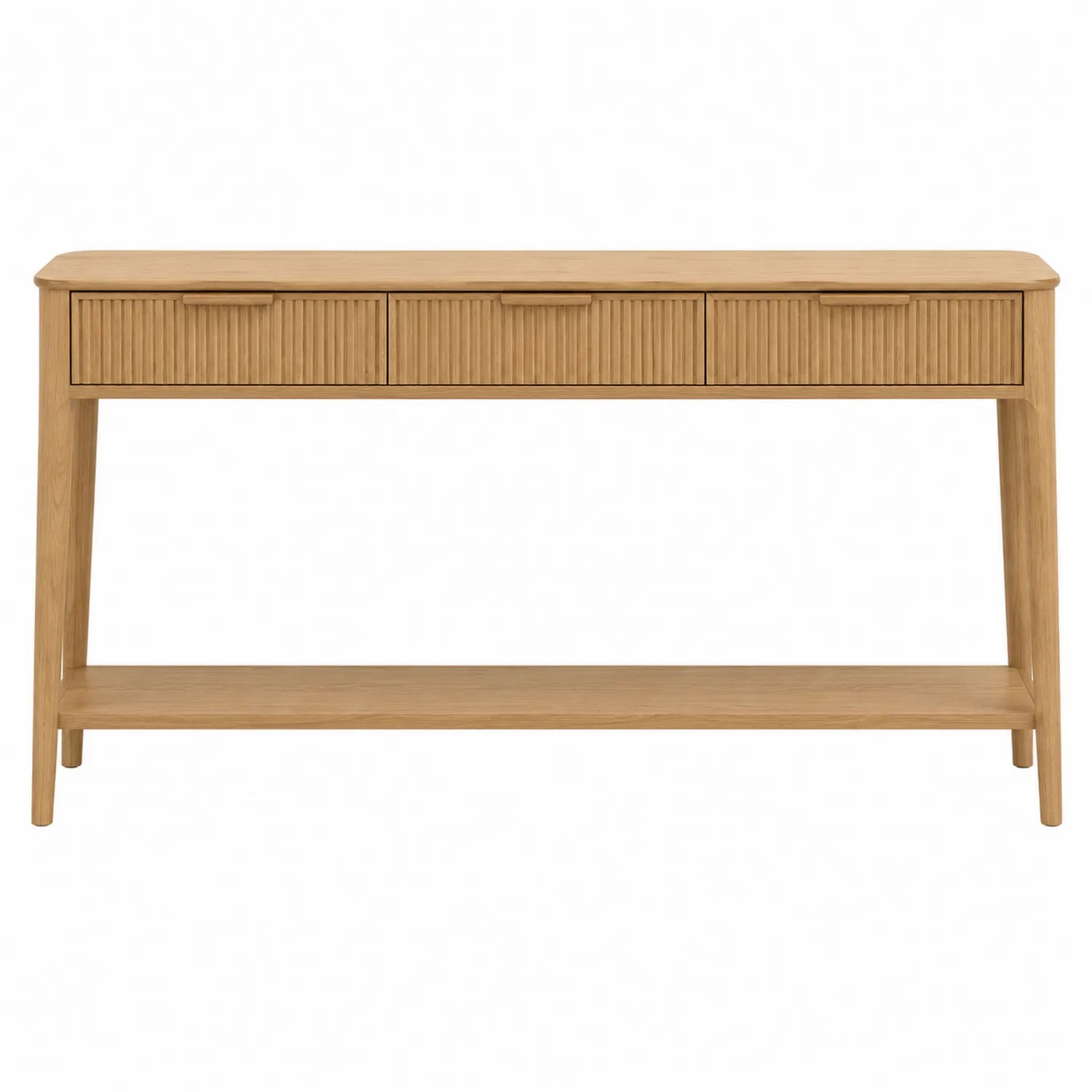 Consola de madera maciza con cajones 120x40x80 cm